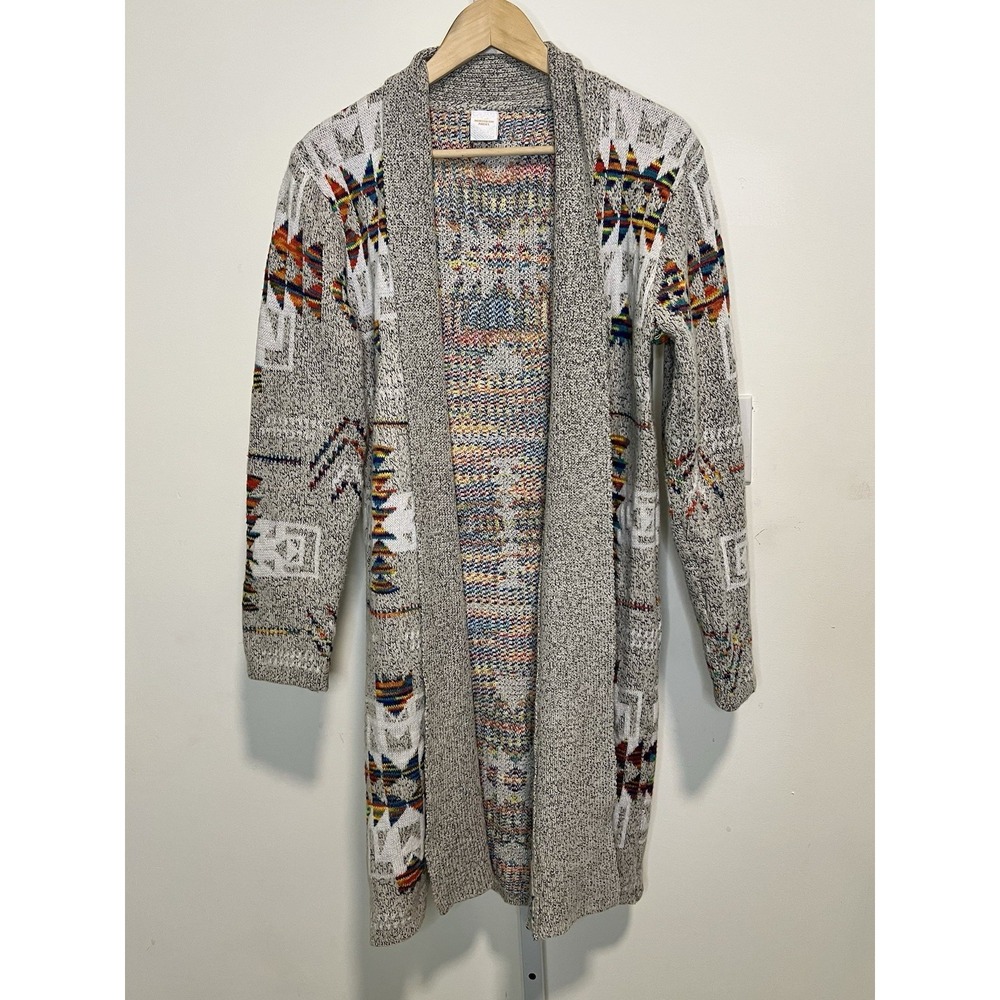 Northern Angel SZ M Southwestern Cardigan Duster Sweater Open Boho Knit
